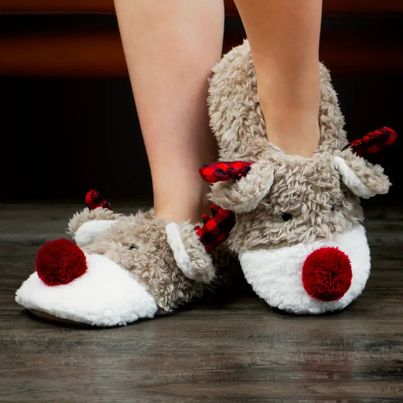 Christmas Reindeer Slippers
