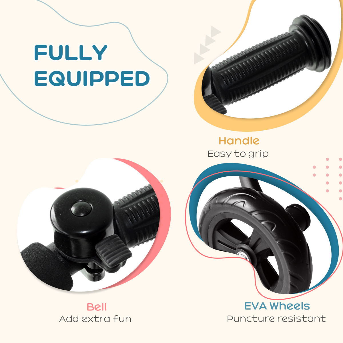 Baby Kids Children Toddler Tricycle Ride on Trike W/ 3 Wheels Pink