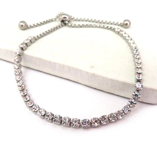 Diamante Silver Slider Bracelet