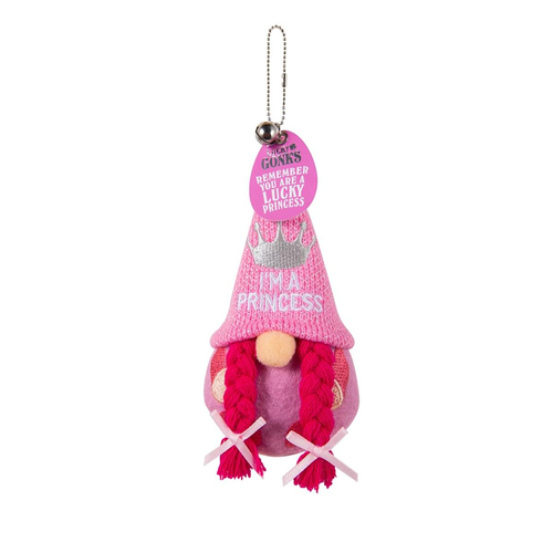 Pre-personalised Lucky Gonk Mascot Keyring - PRINCESS