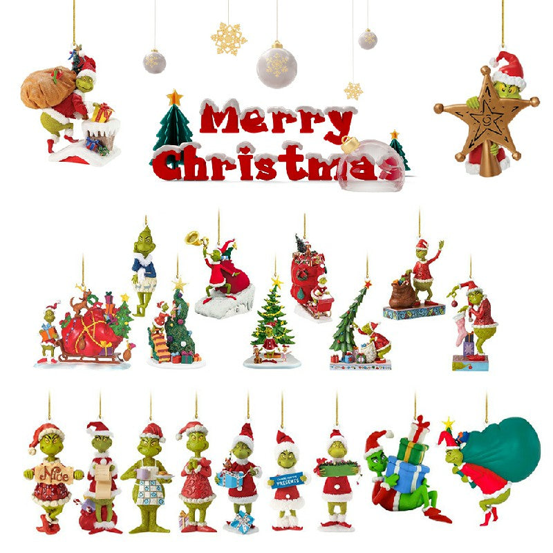 20 pcs Christmas Grinch Ornament Decorations