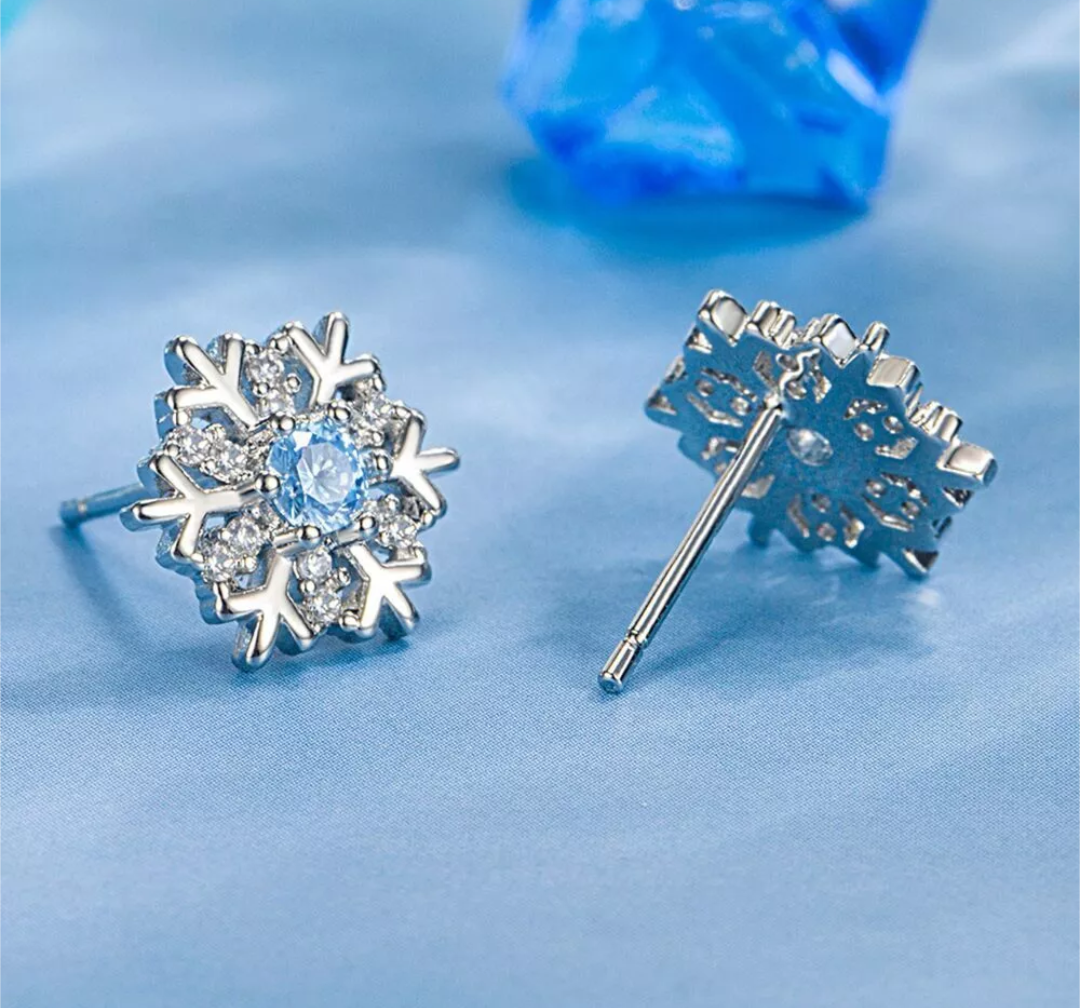 Christmas Snowflake Stud Earrings