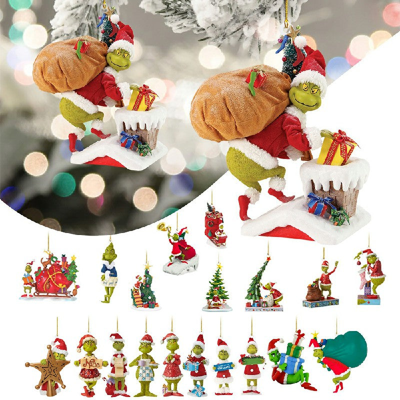 20 pcs Christmas Grinch Ornament Decorations