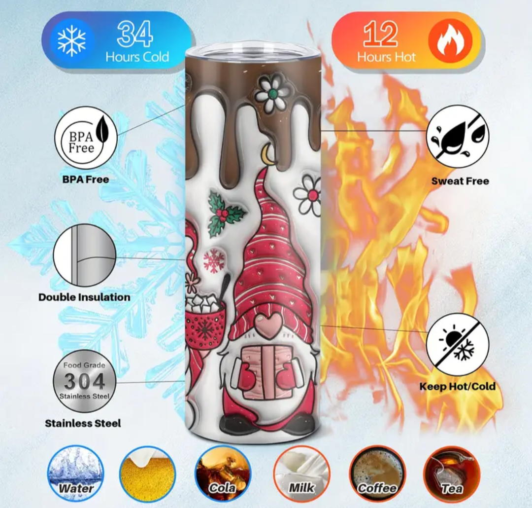 Christmas Gonk 20oz Drinks Tumbler