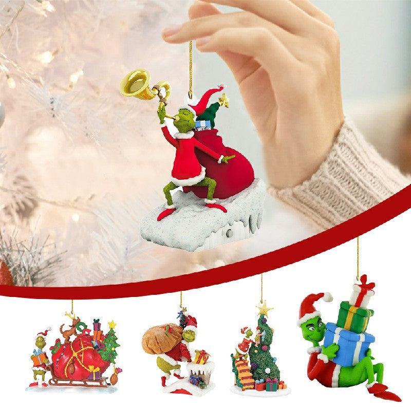 20 pcs Christmas Grinch Ornament Decorations