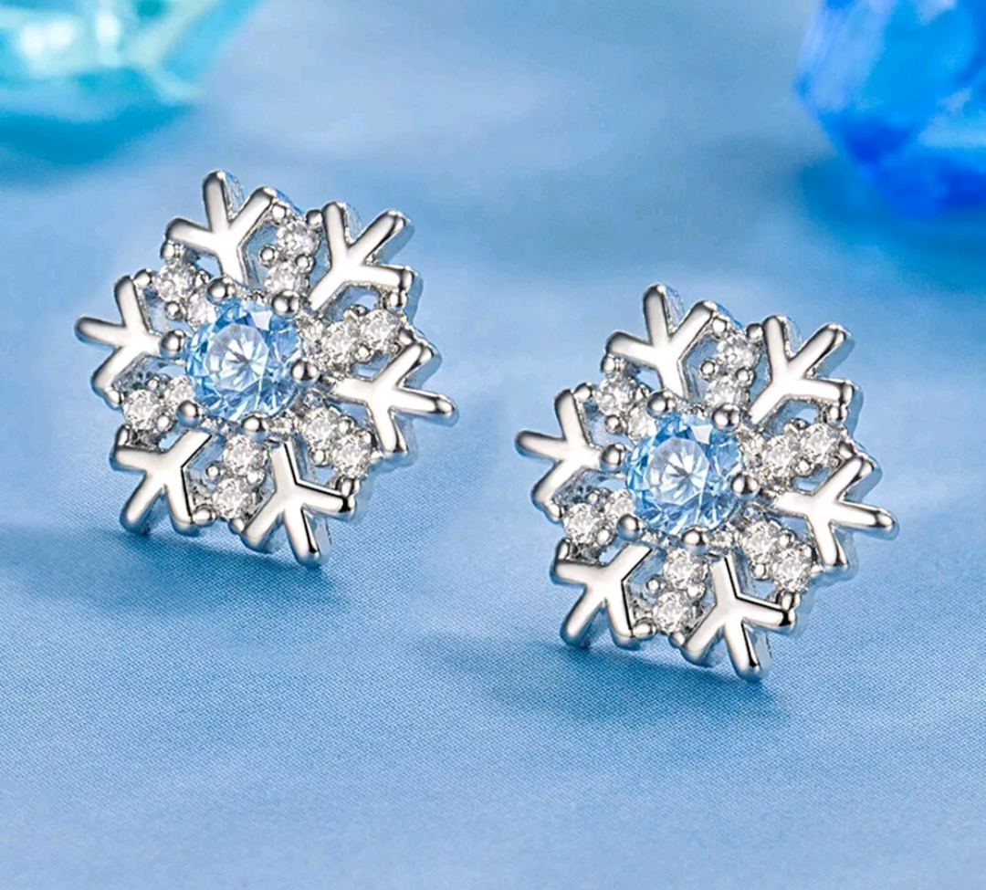 Christmas Snowflake Stud Earrings