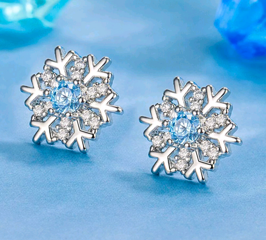 Christmas Snowflake Stud Earrings