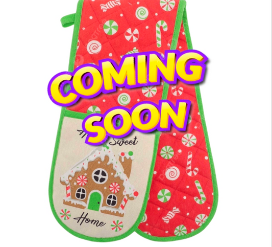 Christmas Candy Cane Double Oven Gloves
