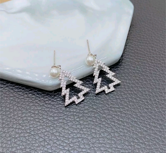 Christmas Tree Dangle Earrings