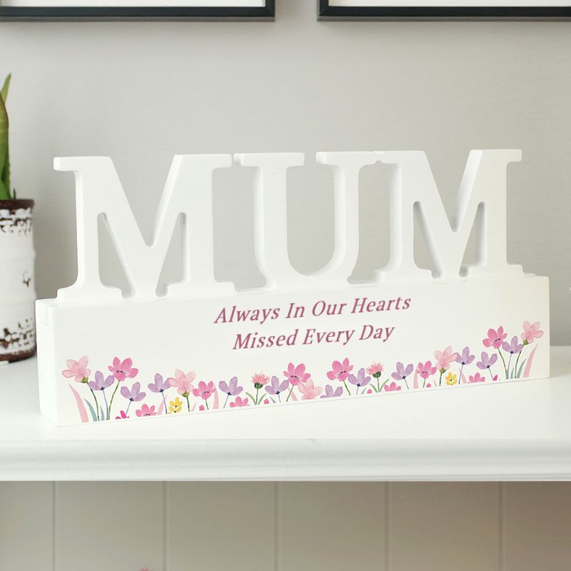 Personalised Floral Wooden Mum Ornament